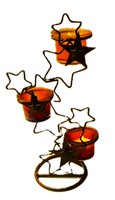 KerzenstäNder Sterne Teelicht-Glas Advent Weihnachten Tischdeko Ca. 29 X 15Cm.
