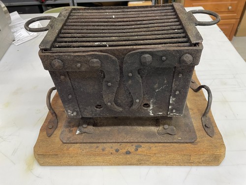 Vintage Antik Miniatur Eisen Tisch BBQ Grill Barbeque - Bild 4 von 7