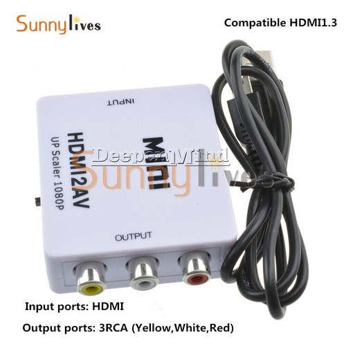 Mini Composite 1080P HDMI to RCA Audio Video AV CVBS Adapter Converter For HDTV - Bild 7 von 22