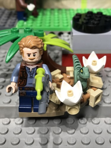 Lego Jurassic World Mini Figure Collection Owen Grady & Raptor Nest Jw023 / 2018 - Picture 12 of 12