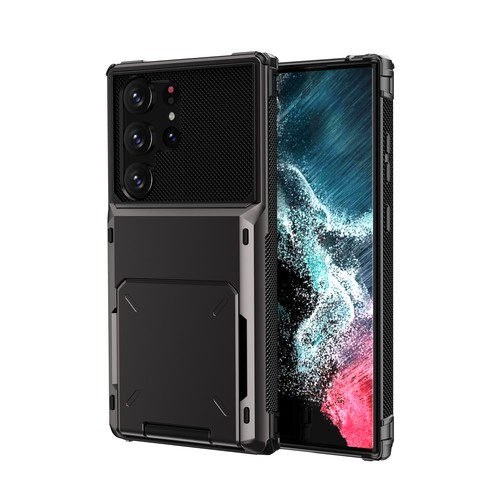 Stoßfeste Handyhülle mit Kartenfach Cover für Samsung Galaxy S24 S23+ Ultra - Bild 13 von 18