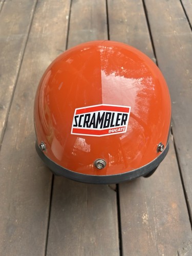 BELL DUCATI SCRAMBLER ORANGE SHORT TRACK HELMET - Sm (Custom 500) - Picture 1 of 8