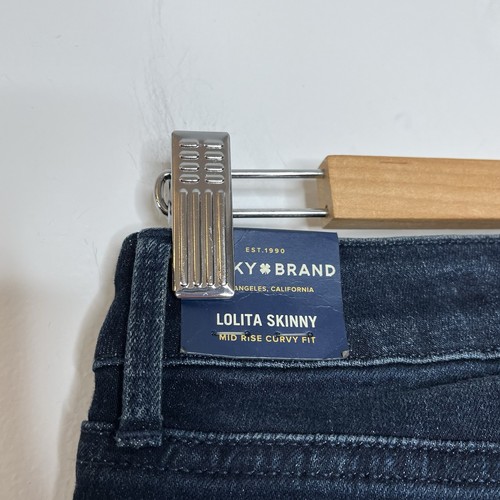 Lucky Brand Lolita Mid Rise Curvy Fit Skinny Jeans Damen 2/26 lang dunkle Waschung - Bild 7 von 9