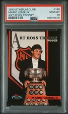 1993 STADIUM CLUB ART ROSS TROPHY #148 MARIO LEMIEUX PSA 10