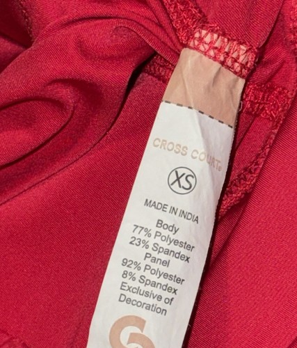 Gonna pantaloncino tennis golf CROSS COURT donna XS rosso plissettato a strati 50 UPF - Foto 6 di 6