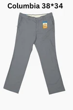 Columbia Flex ROC Pants Men’s 38x34 Gray Omni-Shade UPF 50 Sun Protection NWT