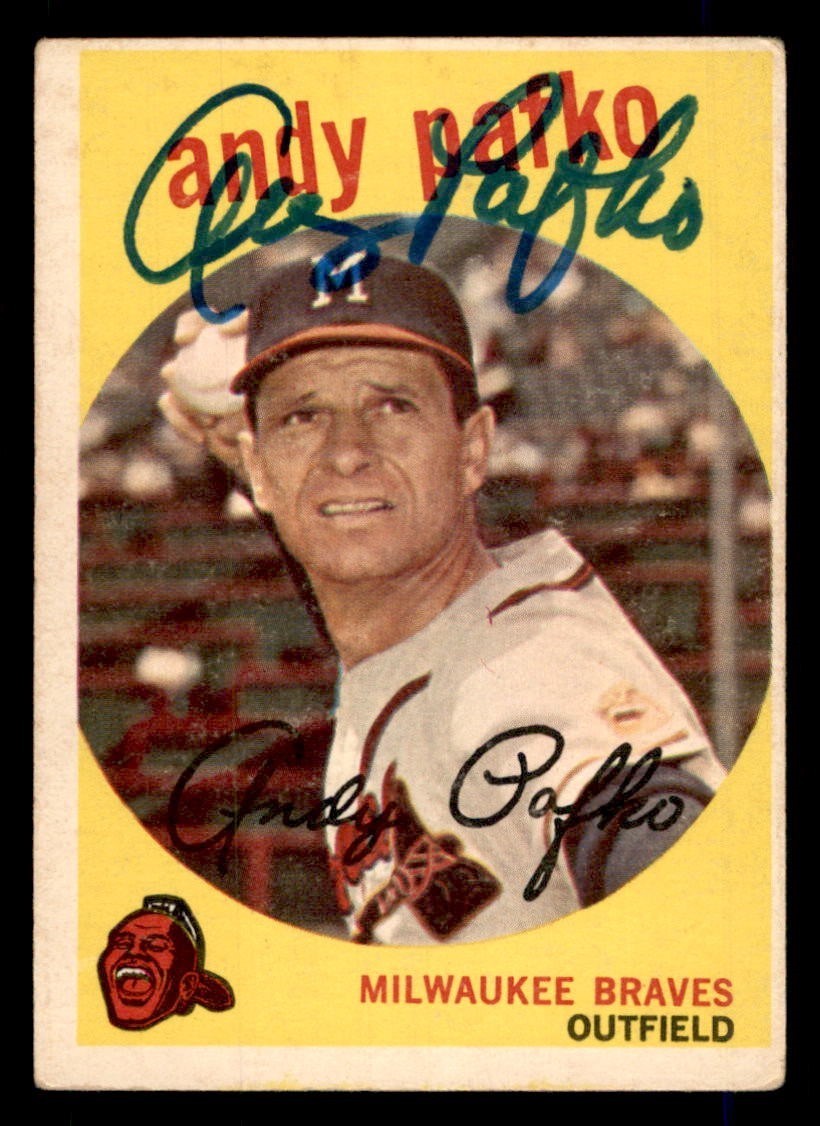 1959 Topps Baseball #27 Andy Pafko Signed Autograph (no COA)