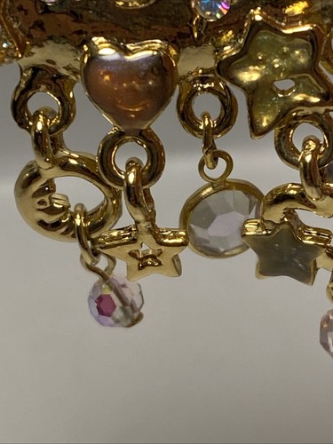 Broche colgante de cristal Kirks Folly Querubín Oso Ángel Luna Media Luna AB de colección B14B - Imagen 6 de 20