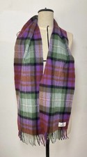 HOUSE OF SCOTLAND Pure Lambswool Scarf W A Multicoloured Plaid Pattern 73"/10"EC