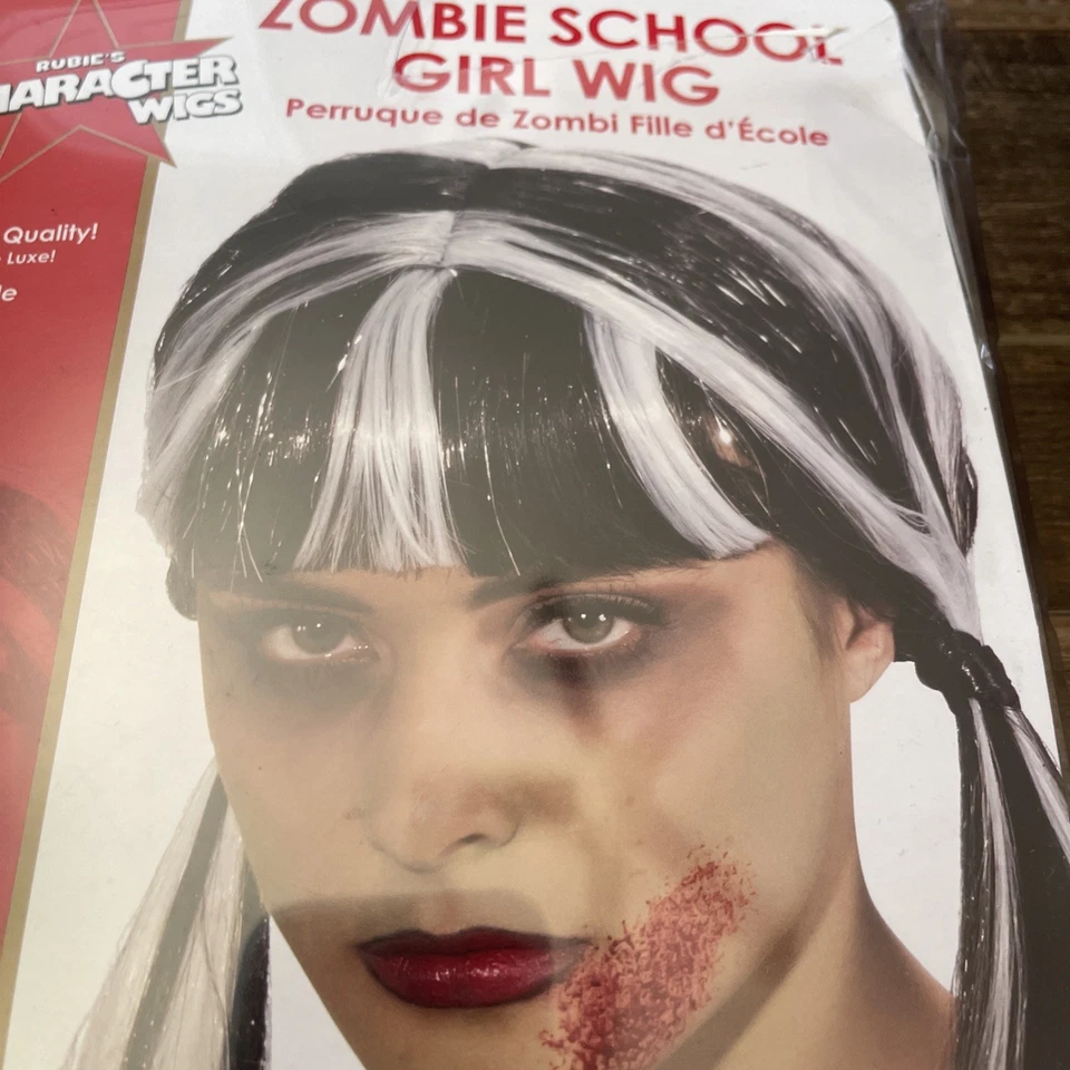 Nueva Peluca Zombie Escuela Niña Deluxe Calidad Lavable Rubíes Personaje Pelucas Foto 3 de 4
