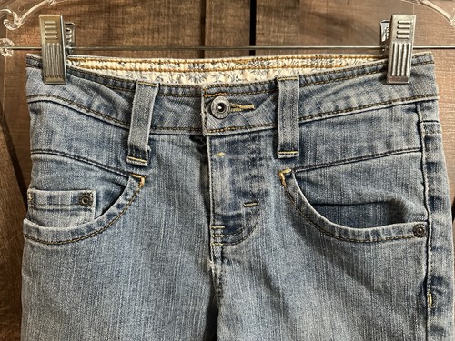 Youth Girls Size 7 Regular Riders by Lee Bootcut Light Wash Blue Jeans - Picture 4 of 7