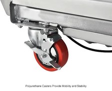 Stainless Steel Mobile Scissor Lift Table 27 x 17 - 400 Lb. Cap.