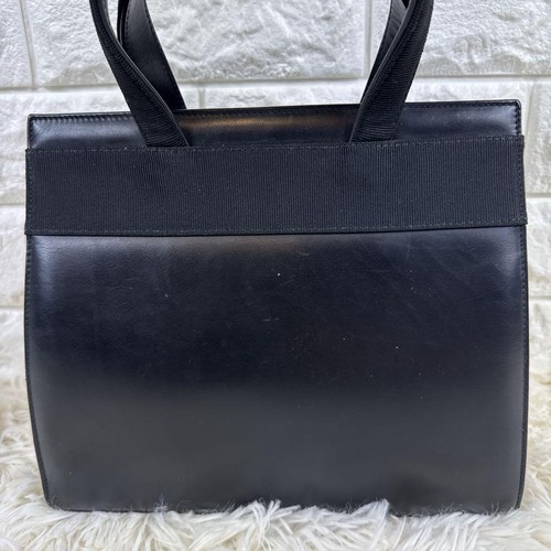 Ferragamo Vara Schleife Leder Handtasche formell Clutch Handtasche Designer Top Henkeltasche - Bild 2 von 8