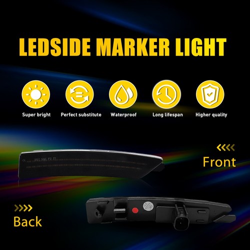 4PC LED Side Markers Fit 2024-2025 Ford Mustang Smoked Lens OE Style PR3Z-15A201 - Picture 10 of 20