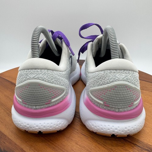 Brooks Ghost 16 Shoes Womens 8 Wide White Grey Running Athletic Sneakers Trainer - Picture 5 of 10