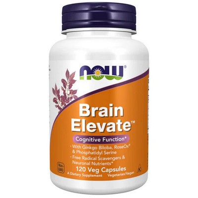Brain Elevate 120 Veg Caps By Now Foods