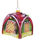 December Diamonds Outdoorsman Tent Decorated for Holidays Ornament Glass