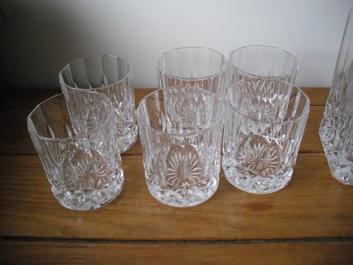 6 bicchieri e decanter Royal Crystal Rock OPERA cristallo piombo whisky rocce in scatola - Foto 14 di 20