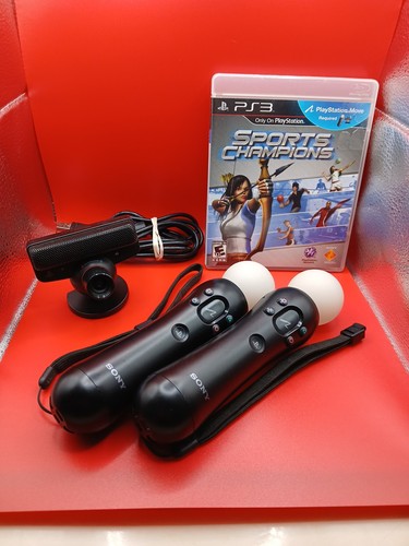 Sony PlayStation 3 PS3 Move Motion Controller CECH-ZCM1U (2) mit Kamera und Spiel