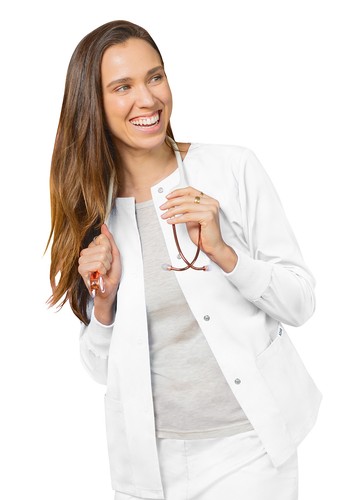 Adar Women Medical Nursing Workwear Uniform Long Sleeve Warm Up Scrub Jacket - Picture 12 of 140
