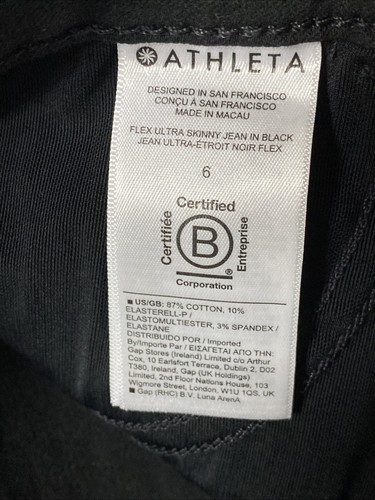 Athleta Flex Ultra Skinny Damenjeans Schwarz Größe 6 - Bild 10 von 10