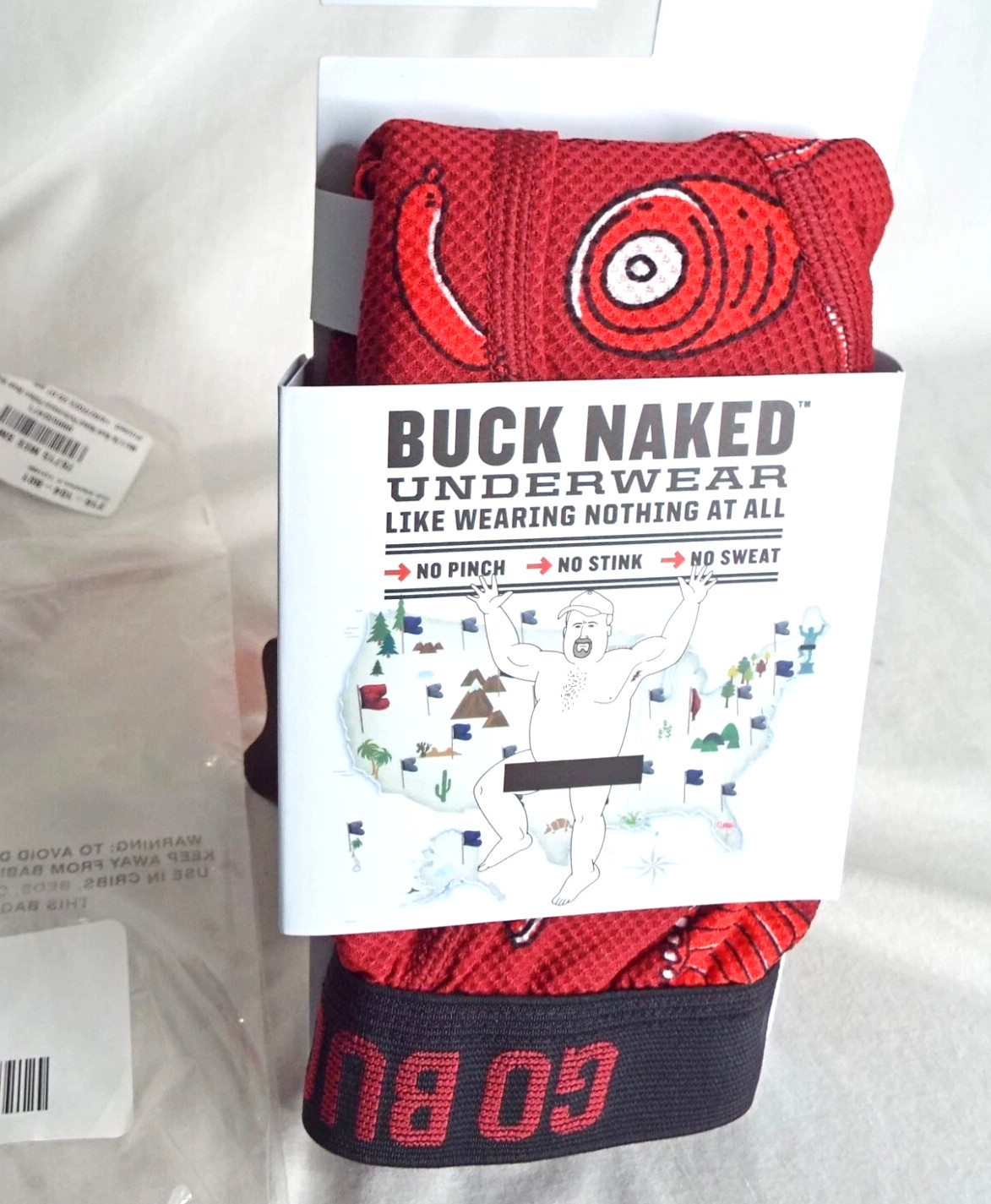 1 Pair Small Duluth Trading Buck Naked Boxer Brief Medium Rare Meat 76715