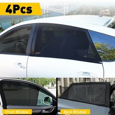 4 PCS Car Side Rear Window Screen Mesh Sun Shade Cover Windshield Mesh Sunshade