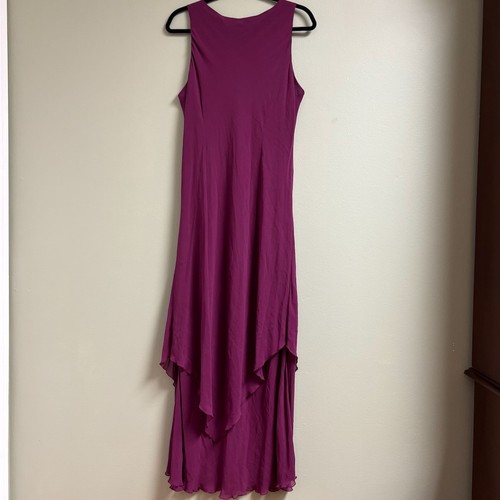 Simply Silk Dress Size 3X Purple Asymmetric Wedding Party Fairy Whimsy Artsy VTG - Picture 5 of 12