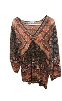 Rose + Olive Women's Bohemian Style Blouse