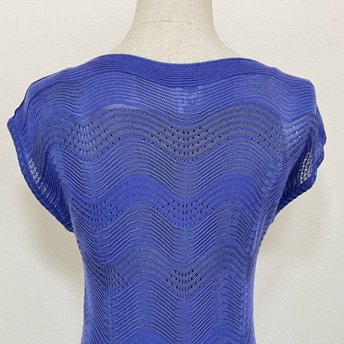 MISSONI Women’s Knitted V-Neck Dress 36 Ribbed Midi Length Designer Elegant - Picture 21 of 24