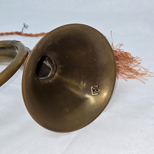 VINTAGE MASSIVES MESSING FRANZÖSISCHES HORN FUCHS JAGDHORN WANDDEKO WEIHNACHTEN 12 ZOLL - Bild 4 von 5