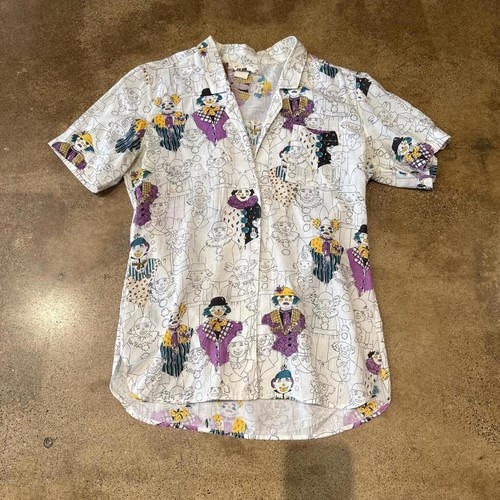 Vintage Clown Pattern Button Shirt - Picture 2 of 3