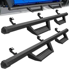 4" Drop Running Boards for 2018-2025 Jeep Wrangler JL 4 Door Nerf Bar Side Steps
