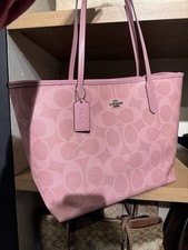 NWT Coach City Tote Bag In Signature Canvas CAL49 In Dusty Pink
