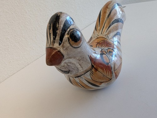 Tonala Mexican Folk Art Bird Dove Pottery 3.5" Tall Pre-owned - Picture 7 of 8