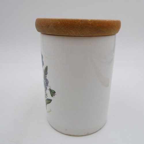 Portmeirion Botanic Garden Speedwell Jar Canister 5 Inch Wood Lid - Picture 6 of 14