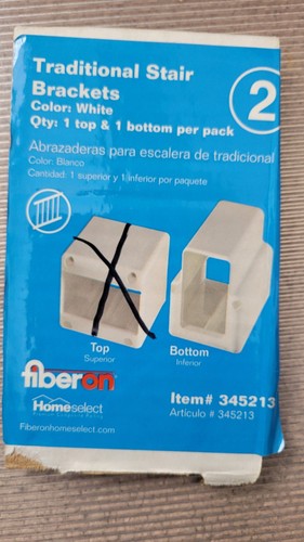 Fiberon Staffa per scale tradizionale 345213 SOLO BINARIO INFERIORE - BIANCO 2 PEZZI - Foto 1 di 5