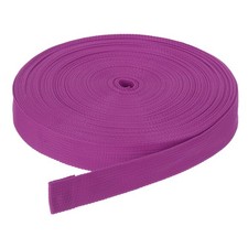 50Yard x 1 Inch Width Nylon Webbing Strap Poly Flat Webbing Strapping Purple Red