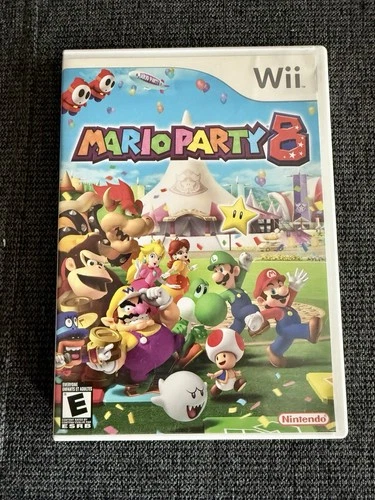 Nintendo Wii Mario Party 8 Complete Video Game with Manual, Tested Working