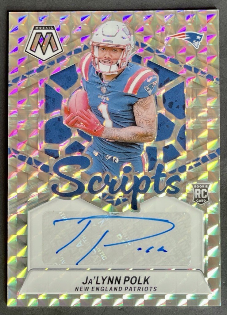 2024 Mosaic Ja’Lynn Polk Rookie Silver Mosaic Prizm AUTO RC #RS-JPK Patriots