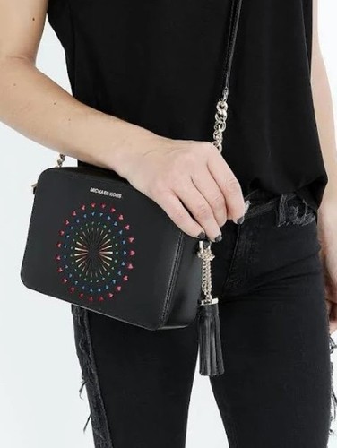 Nuevo Bolso Michael Kors Para Mujer Cuero Ginny Mediano para Cámara Negro - Imagen 8 de 9