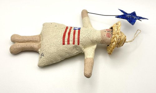 Natalie Silitch Crackle Canvas Fourth of July Parade Girl Figurine - Picture 3 of 6