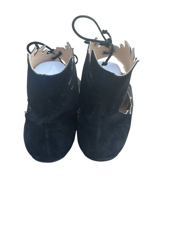 Charlotte Olympia Eve Leaf Cut Out Suede Sandals, Size 11, EUC - Imagem 4 de 4