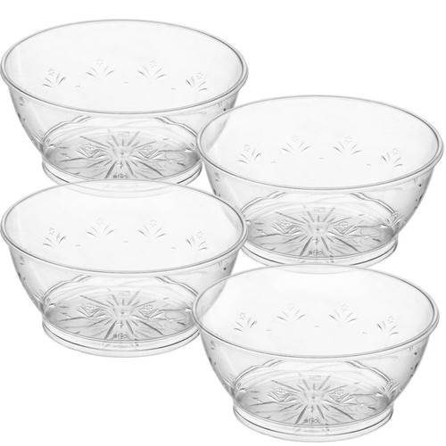 Clear Mini Plastic Bowls - (Bulk 100 Pack) 6 Oz Disposable Premium Hard Plast... - Picture 7 of 7