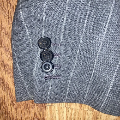 Rubinacci London House LH Napoli Bespoke Linen Gray Striped Suit 38R 32 27.5 - Picture 7 of 12