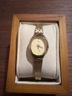 Vintage Timex Watch Womens 19mm Oval Face Gold Tone 1980s New Battery