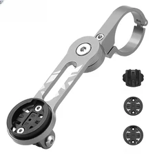 Sturdy Aluminum Bike Computer Mount with 360 Degree Rotation and Multiple Bases