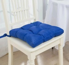 Thick Chair Seat Pads Cushions with Ties 38x38cm Foam Filled Kitchen Dining Home