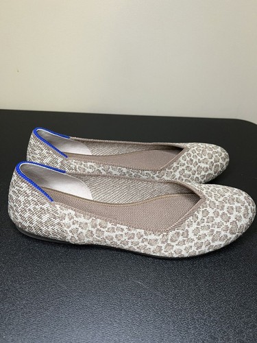 Rothy's The Flat Portobello Spot Mujer 8 Zapatos Planos de Ballet Estampado Animal NUEVO - Imagen 3 de 11