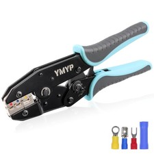 Crimping Tool for Insulated Electrical Connectors - Ratcheting Wire Crimper -...